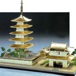 Best Doyusha Ng11 Japanese Asakusa Sensoji Temple (Gold) 1/400 Scale Plastic Model