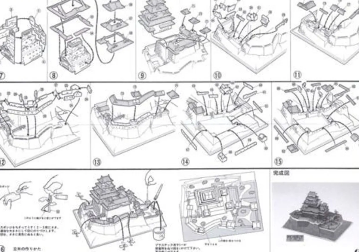 Clearance Doyusha S21 Japanese Himeji Castle 1/500 Scale Plastic Model