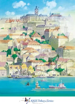 Ensky Jigsaw Puzzle 500-267 Studio Ghibli Kiki's Delivery Service Town At The Sea (500 Pieces) Cheap
