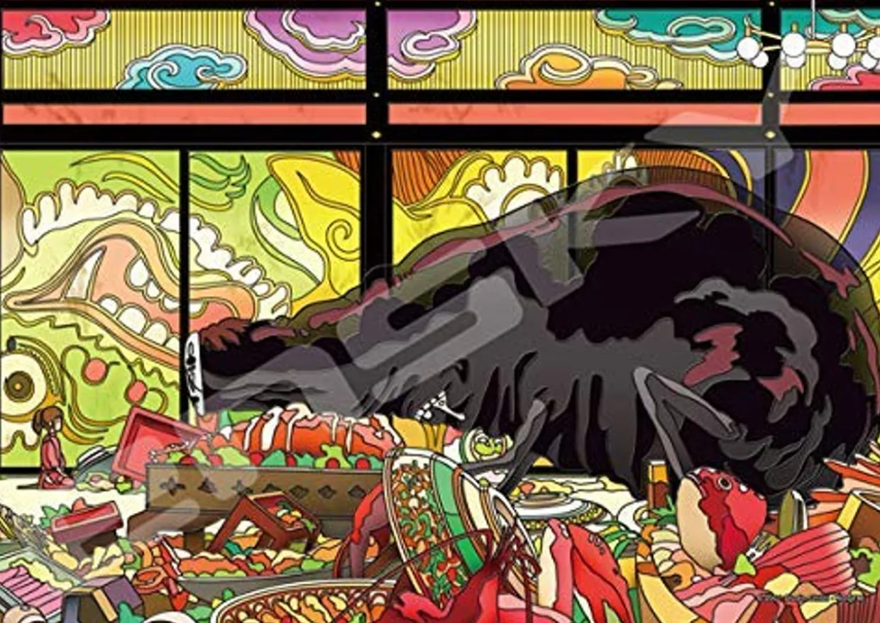 Ensky Jigsaw Puzzle 208-Ac60 Studio Ghibli Spirited Away After The Feast Art Crystal (208 Pieces) Fashion