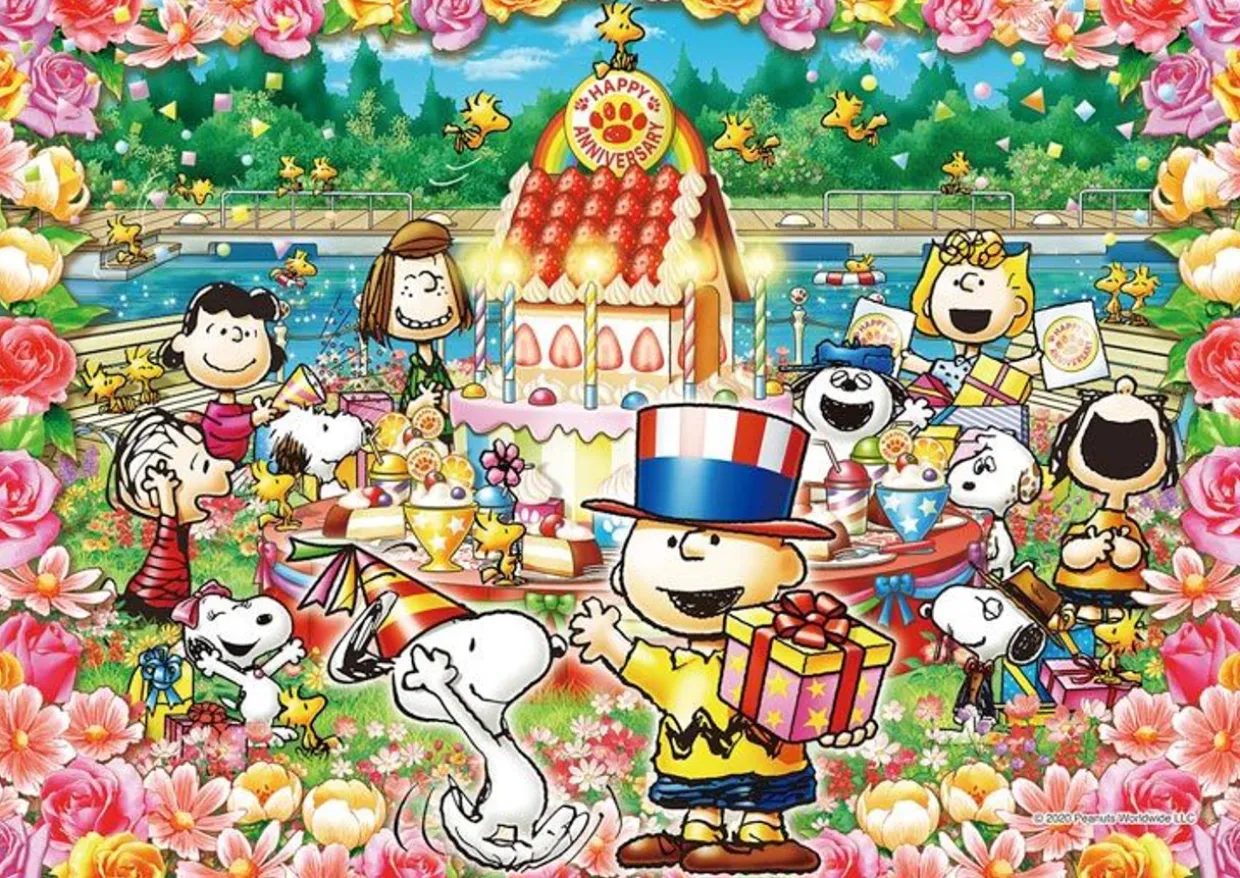 Epoch 03-063 Jigsaw Puzzle Peanuts Snoopy Anniversary (108 Pieces) Fashion