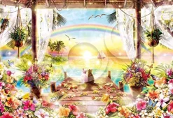 Epoch 31-740 Jigsaw Puzzle Romantic Vacation (Yoshimasa Kishida) Glow-In-The-Dark (1053 Pieces) Cheap