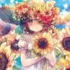 Epoch Jigsaw Puzzle 03-060 Fantasic Art Onineko Sunflower Story (108 Pieces) Discount