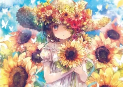 Epoch Jigsaw Puzzle 03-060 Fantasic Art Onineko Sunflower Story (108 Pieces) Discount