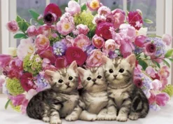 Epoch Jigsaw Puzzle 05-082 Floral Kitties (500 Pieces) Fashion