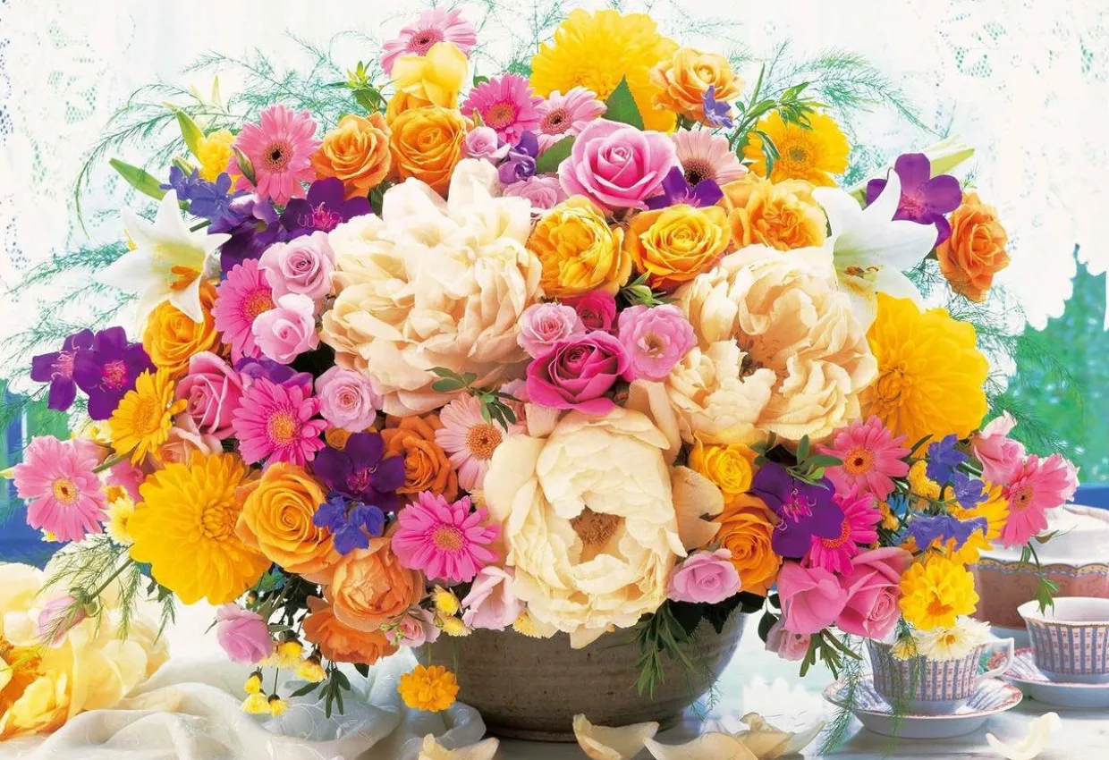 Epoch Jigsaw Puzzle 31-510 Flower Concentration Up! Intelligence Yellow (1053 S-Pieces) Outlet