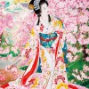Epoch Jigsaw Puzzle 23-326 Haruyo Japanese Art Sakura Hime Kimono (2016 S-Pieces) Hot