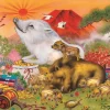 Epoch Jigsaw Puzzle 15-083 Japanese Zodiac Good Fortune Boar (1500 S-Pieces) Flash Sale