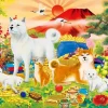 Epoch Jigsaw Puzzle 15-082 Japanese Zodiac Good Fortune Dogs (1500 S-Pieces) Discount
