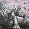 Epoch Jigsaw Puzzle 23-079 Japanese Art White Tiger (2016 S-Pieces) Sale