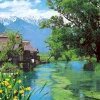 Epoch Jigsaw Puzzle 10-782 Japanese Scenery Watermill Nagano (1000 Pieces) Fashion