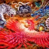 Epoch Jigsaw Puzzle 23-091 Kayomi Harai Japanese Illustration Four Gods (2016 S-Pcs) Hot