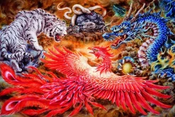Epoch Jigsaw Puzzle 23-091 Kayomi Harai Japanese Illustration Four Gods (2016 S-Pcs) Hot
