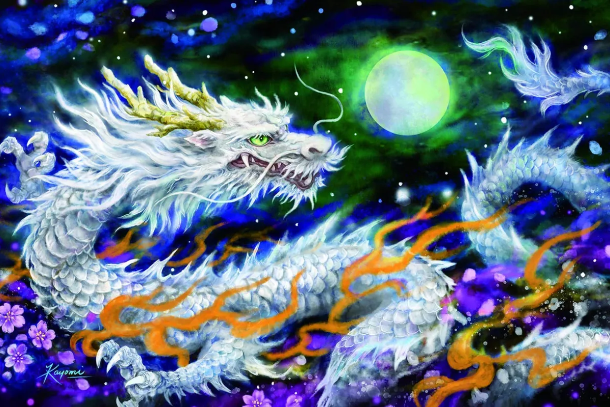 Epoch Jigsaw Puzzle 11-596 Kayomi Harai Shining White Dragon (1000 Pieces) Hot