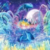 Epoch Jigsaw Puzzle 23-719 Lassen Fountain Magic (Glow In The Dark) (2016 S-Pieces) New