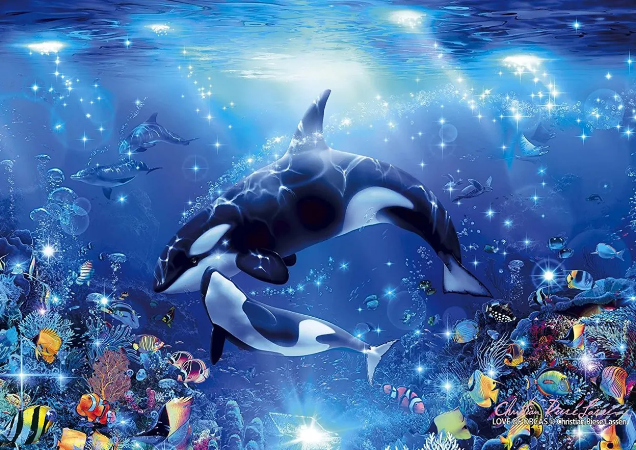 Epoch Jigsaw Puzzle 55-504 Lassen Love Of Orcas (216 S-Pieces) Flash Sale