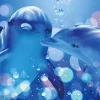 Epoch Jigsaw Puzzle 55-503 Lassen Kissing Dolphins (216 S-Pieces) Best