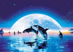 Epoch Jigsaw Puzzle 07-701 Lassen Swim In The Moon Dolphins (500 Pieces) Flash Sale