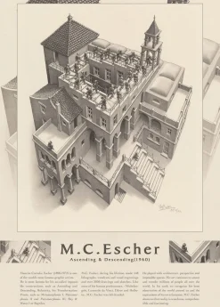 Epoch Jigsaw Puzzle 06-100 Maurits Cornelis Escher Ascending & Descending 1960 (500 Pieces) New