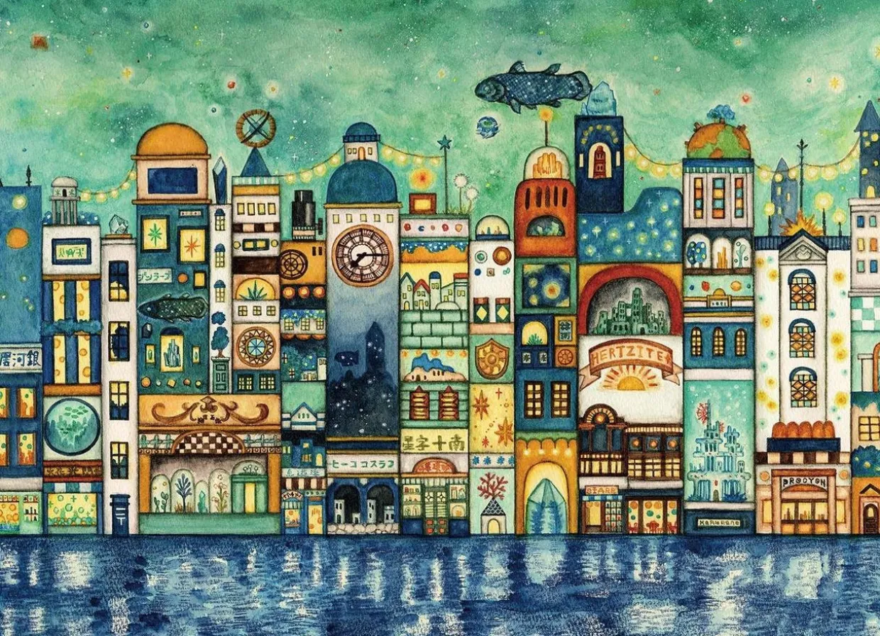 Epoch Jigsaw Puzzle 06-103 Noriko Nishimura Fairy Tale Art Night Town Full Of Stars (500 Pieces) Online