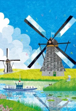 Epoch Jigsaw Puzzle 26-296 Tatsuo Hari Fairy Tale Art Kinderdijk Netherlands (300 Pieces) Discount