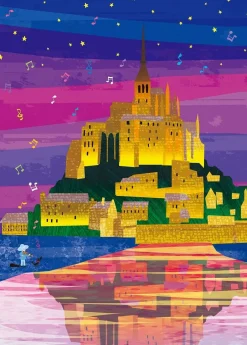 Epoch Jigsaw Puzzle 06-102 Tatsuo Hari Fairy Tale Art Mont Saint-Michel (500 Pieces) New