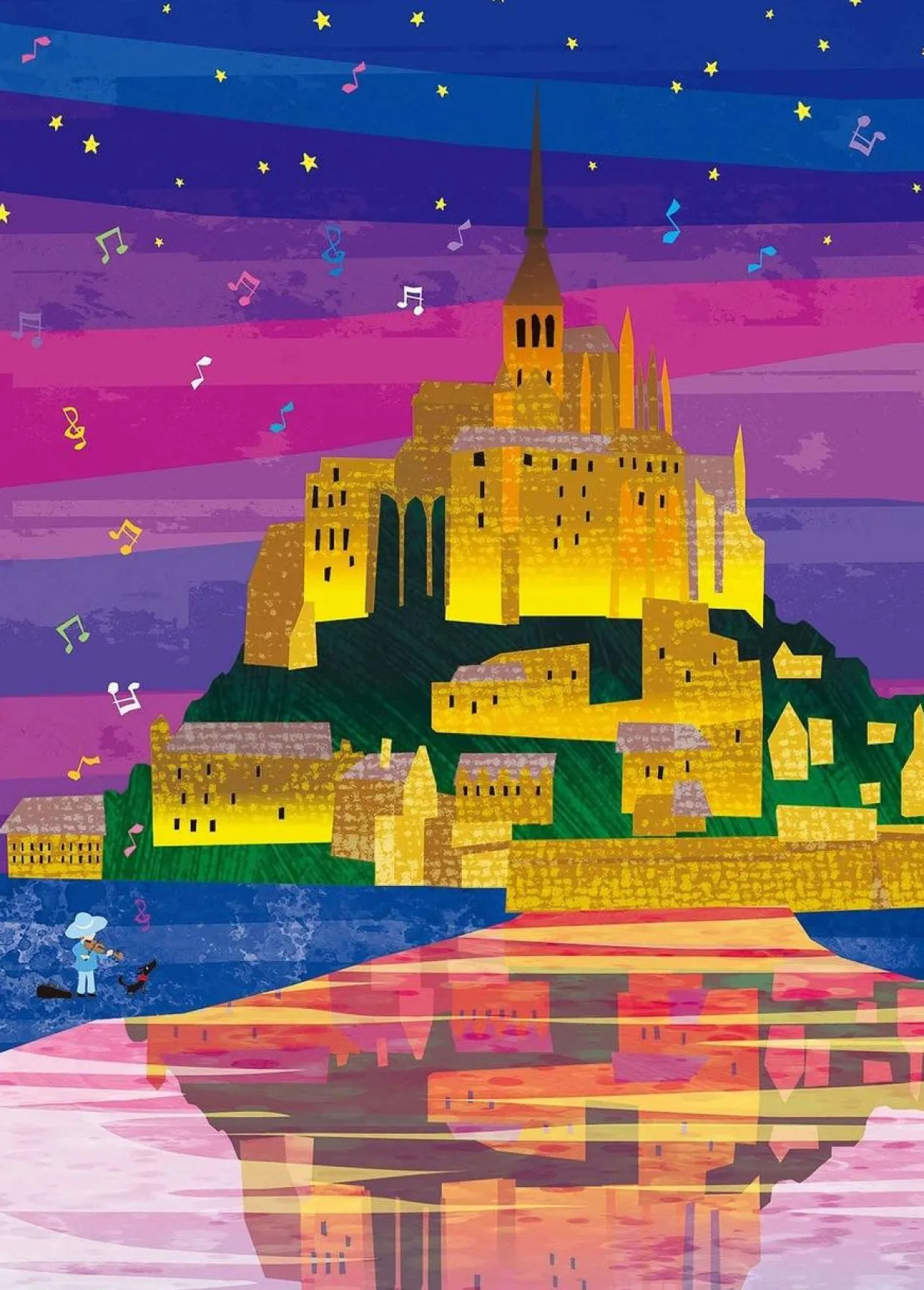 Epoch Jigsaw Puzzle 06-102 Tatsuo Hari Fairy Tale Art Mont Saint-Michel (500 Pieces) New