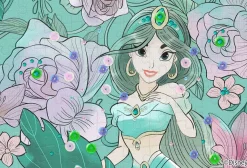 Epoch Jigsaw Puzzle Decoration 70-018 Disney Jasmine Royal Floral (70 Pieces) Shop