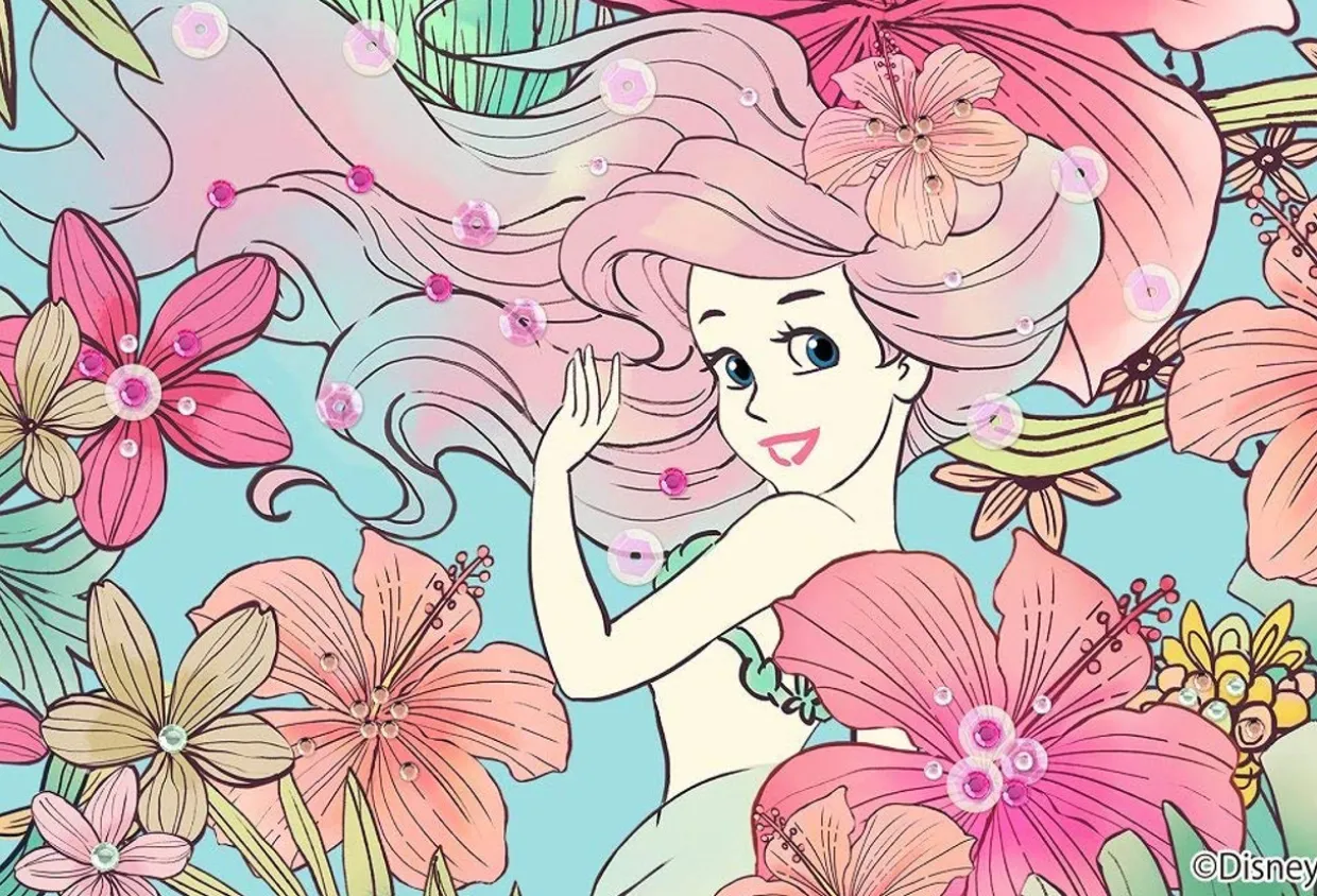 Epoch Jigsaw Puzzle Decoration 70-010 Disney Ariel Royal Floral (70 Pieces) Sale