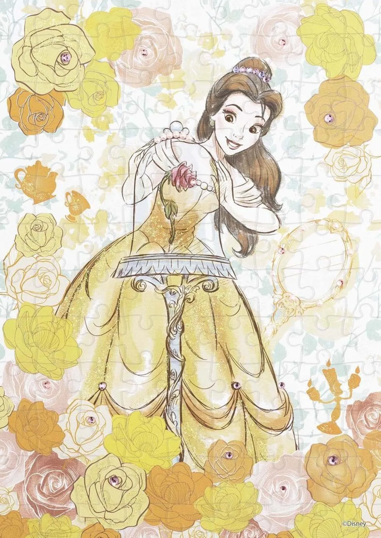 Epoch Jigsaw Puzzle Decoration 72-002 Disney Beauty And The Beast Belle (108 Pieces) Discount