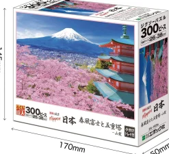 Epoch Jigsaw Puzzle 25-195S Fuji In Spring With Five-Storied Pagoda Yamanashi Japan (300 Pieces) Sale
