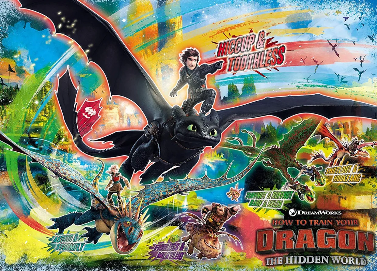 Epoch Jigsaw Puzzle 06-113S How To Train Your Dragon Riders And Dragons (500 Pieces) Shop