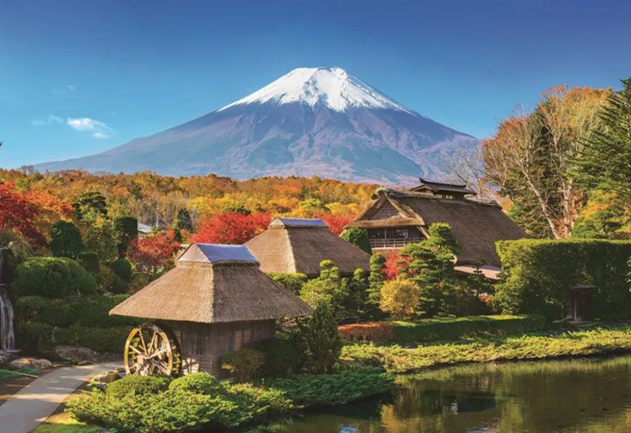 Epoch Jigsaw Puzzle 25-198S Mount Fuji With Autumn Leaves In Oshino Yamanashi Japan (300 Pieces) Best Sale