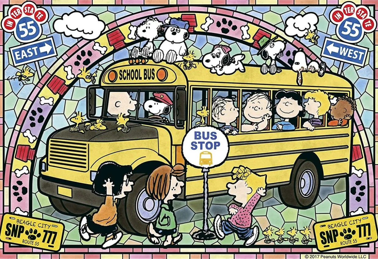 Epoch Jigsaw Puzzle 58-004S Peanuts Snoopy School Bus (450 S-Pieces) Flash Sale