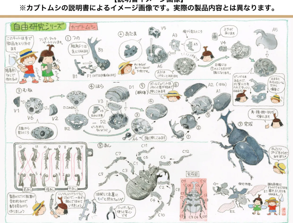 New Fujimi Research Series Hercules Beetle Special Edition W/Commentary Ver.2 Plastic Model
