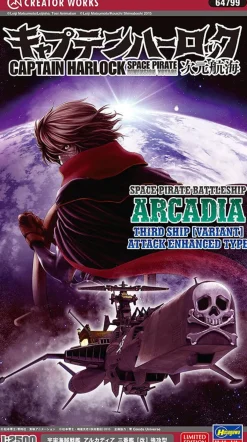 Clearance Hasegawa 1/2500 Captain Harlock Dimensional Voyage Space Pirate Battleship Arcadia 3Rd Ship Kai Assault Type Plastic Model