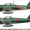 Hot Hasegawa 1/72 Mitsubishi A6M2B/A6M3 Zero Fighter Type 21/22 Rabaul Ace Set Plastic Model