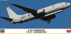 Best Hasegawa 1/200 P-8A Poseidon 10Th Patrol Squadron W/Radar Pod Plastic Model