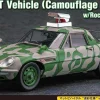 Fashion Hasegawa 1/24 Ultraman Mat Vehicle Camouflage Paint W/Rocket Launcher Plastic Model