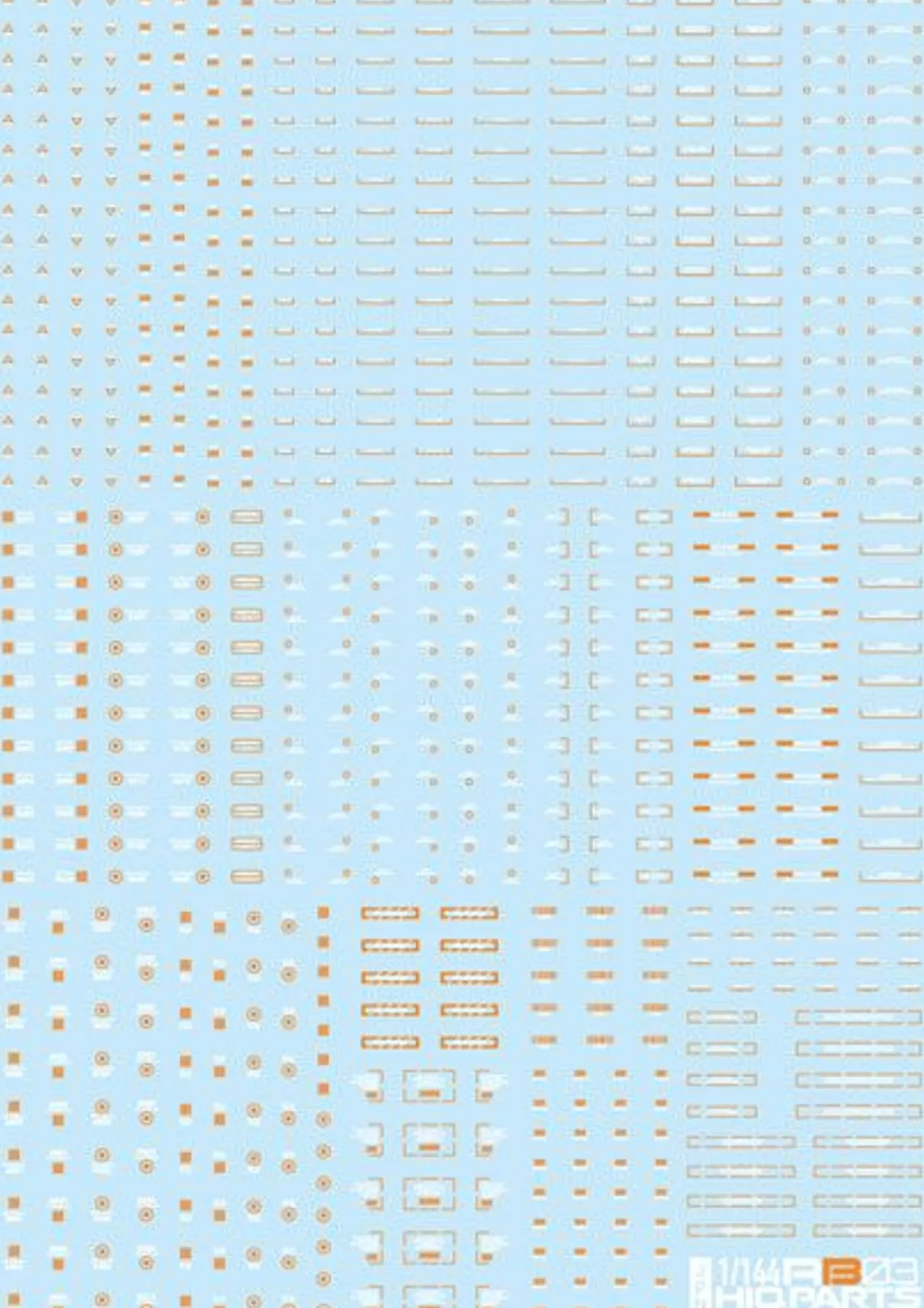 New HiQparts 1/144 Rb03 Caution Decals White & Orange Rb03-144Wao