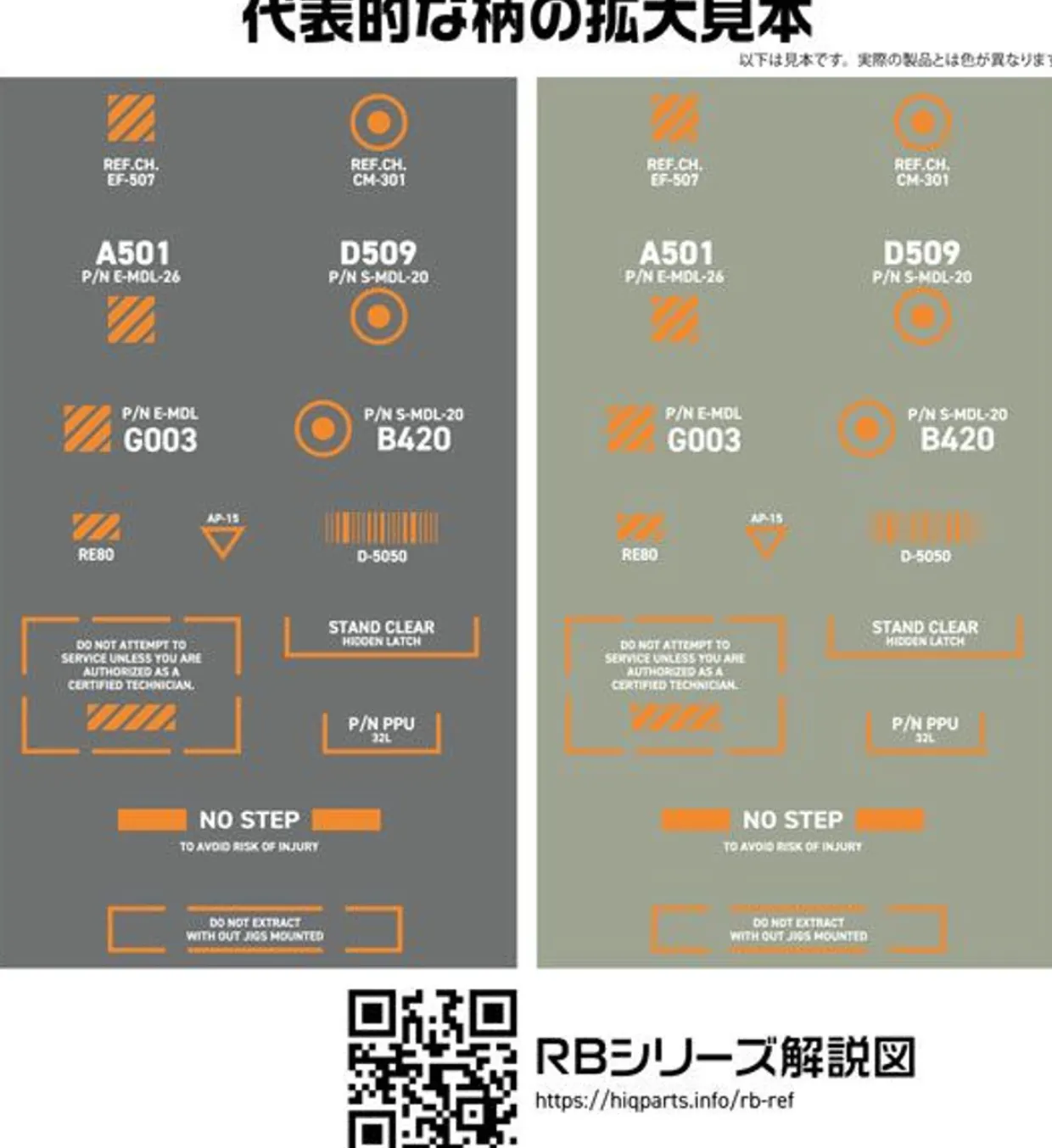 New HiQparts 1/144 Rb03 Caution Decals White & Orange Rb03-144Wao