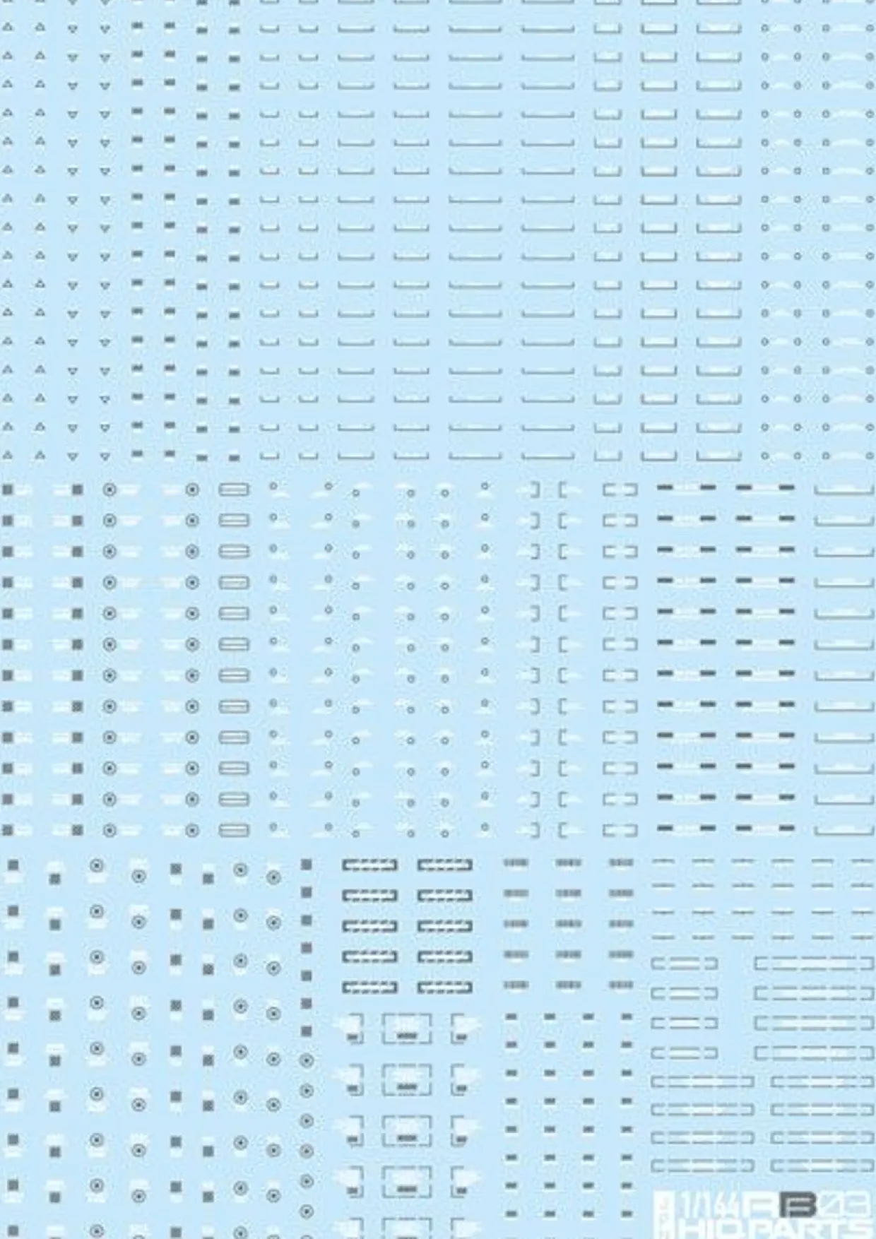 Sale HiQparts 1/144 Rb03 Caution Decals White & Gray Rb03-144Wag