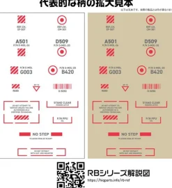 Fashion HiQparts 1/144 Rb03 Caution Decals Red & Gray Rb03-144Rag