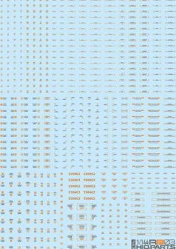 New HiQparts 1/144 Rb03 Caution Decals Gray & Orange Rb03-144Gao