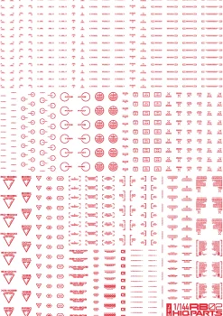 Shop HiQparts 1/144 Rb02 Caution Decal One Color Red