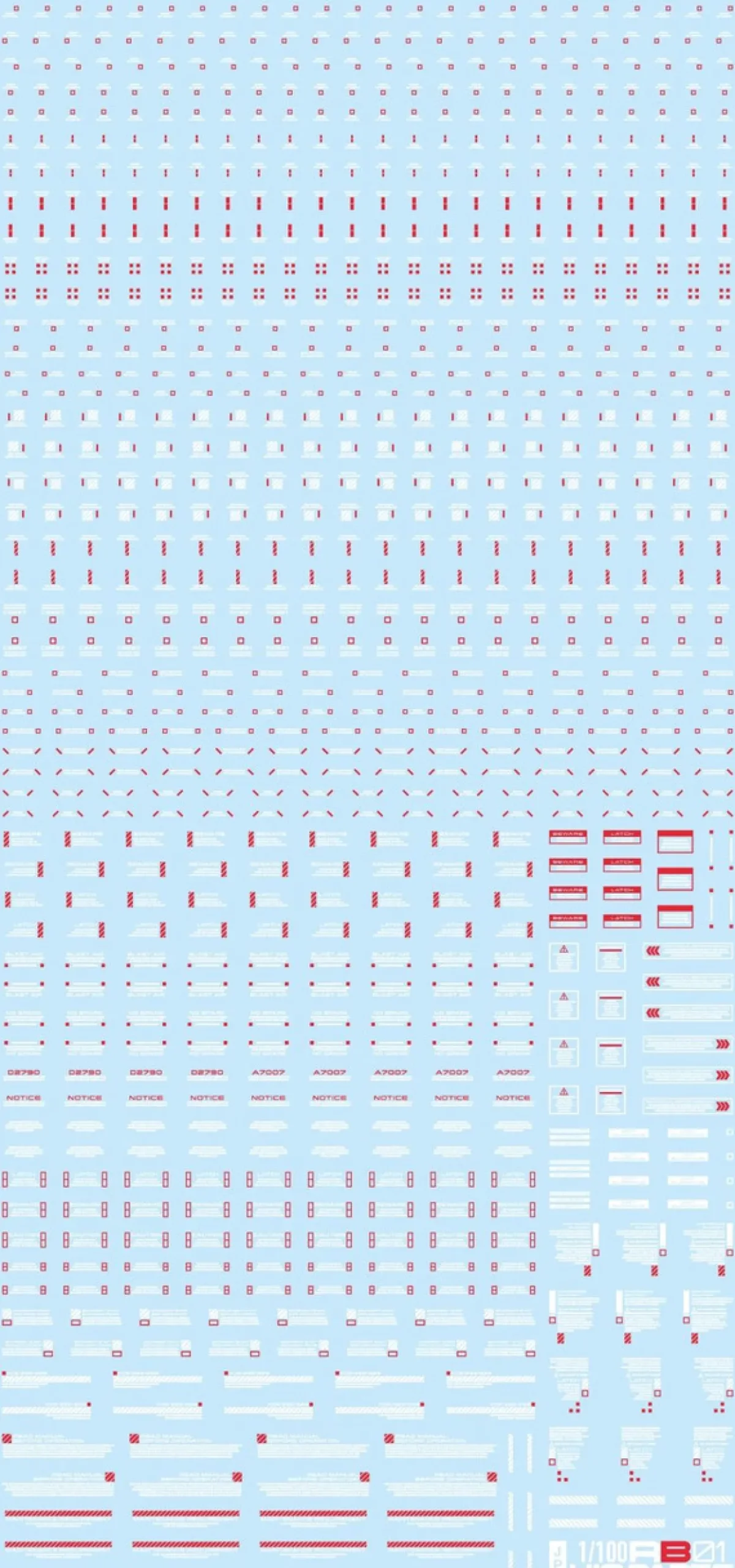 Cheap HiQparts 1/100 Rb01 Caution Decals White & Red