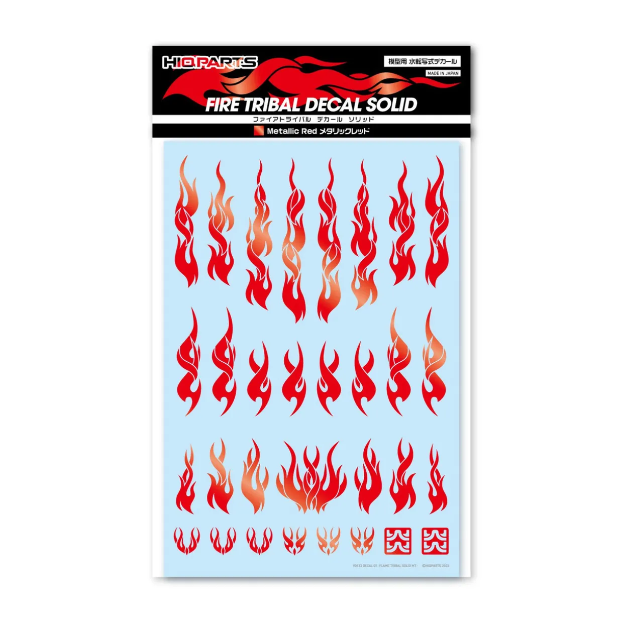Online HiQparts Fire Tribal Decals Solid Metallic Red