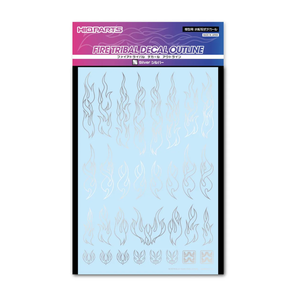 Sale HiQparts Fire Tribal Decals Outline Silver
