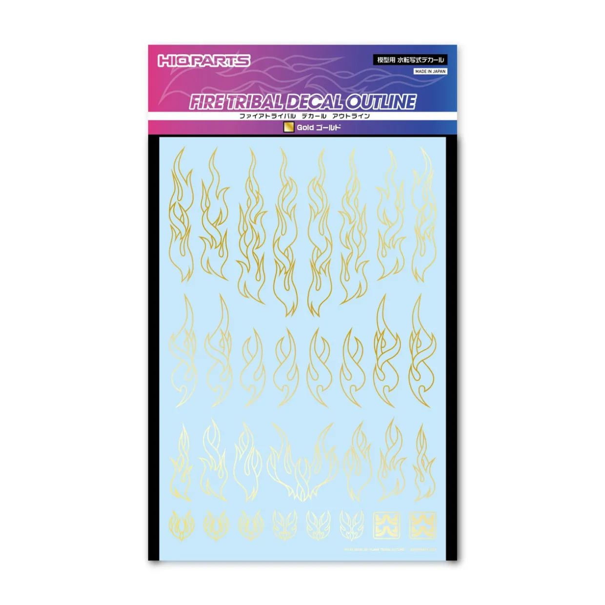Outlet HiQparts Fire Tribal Decals Outline Gold