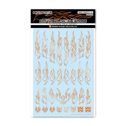 Shop HiQparts Fire Tribal Decals Outline Metallic Orange